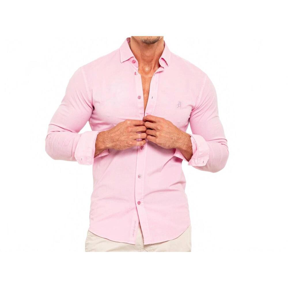 NEW EIGHT X frog stretch button down shirt in pink